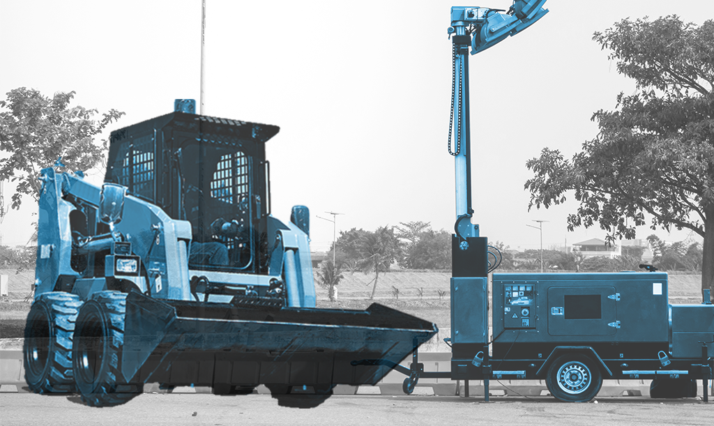 Business owner uses construction equipment tracking device and software to monitor location of assets.