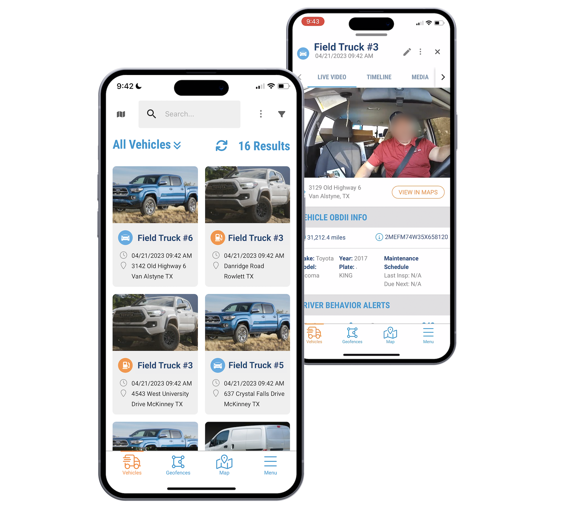 Fleet Dash Camera Mobile App